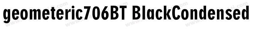 geometeric706BT BlackCondensedB字体转换